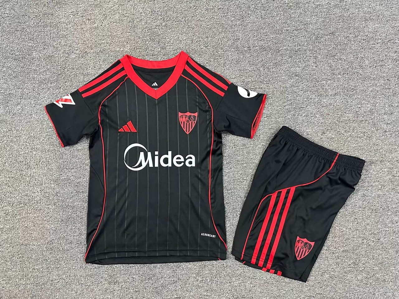 Kids-Sevilla 25/26 Third Black Soccer Jersey